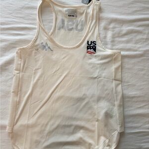 Kappa Cream Tank Top with US Logo